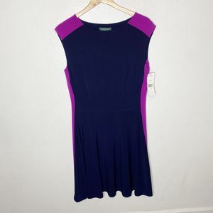 Ralph Lauren Navy and Purple Dress